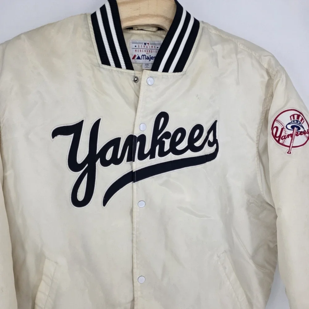 Vintage New York Yankees Jacket Men XXL Majestic Genuine MLB Varsity Bomber